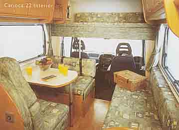 4 /5 berth motorhome interior