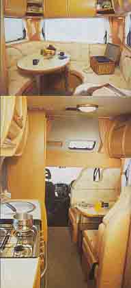 6 berth motorhome interior